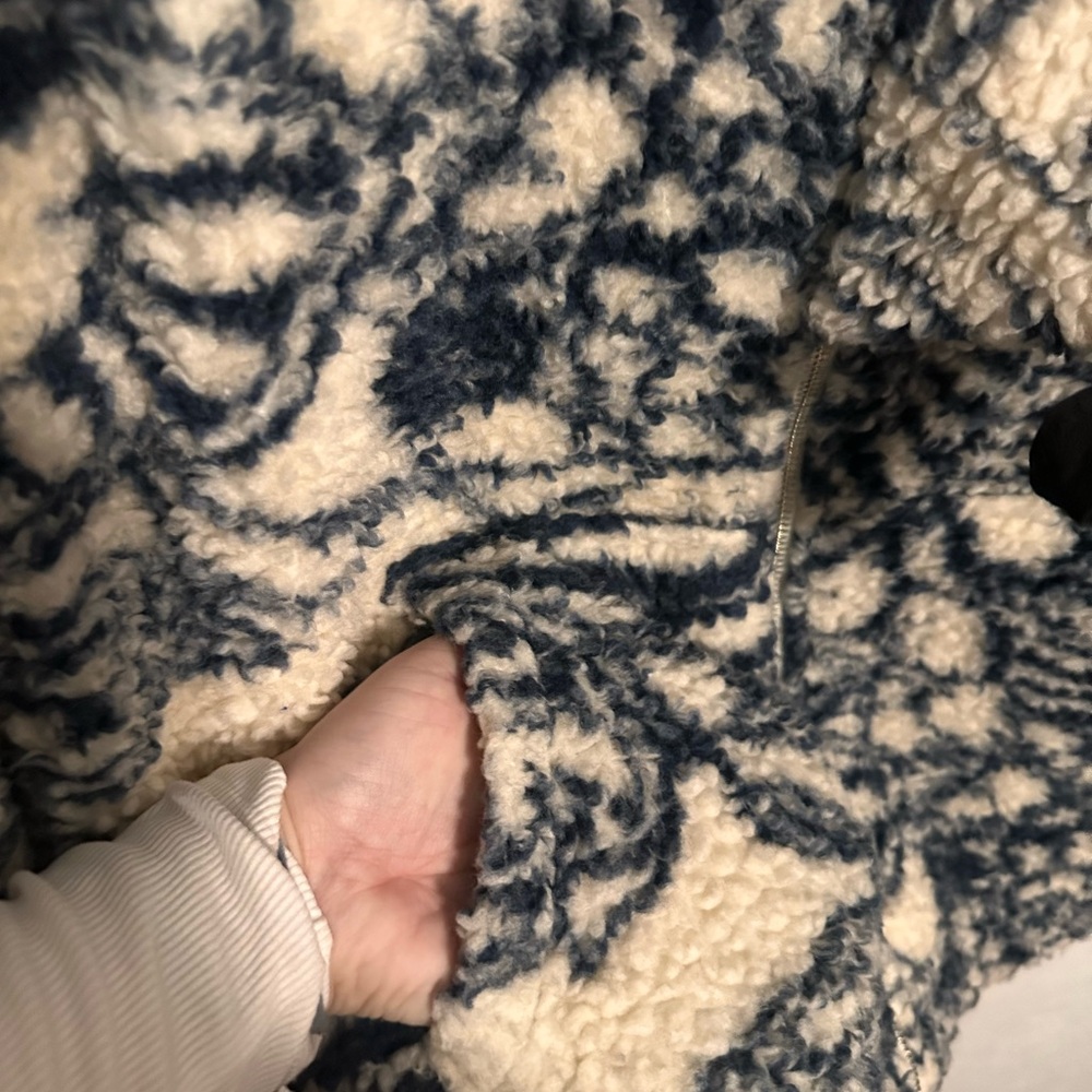 Damson Madder Ingrid Borg Bow Fleece Teddy Jacket - Picture 7 of 8